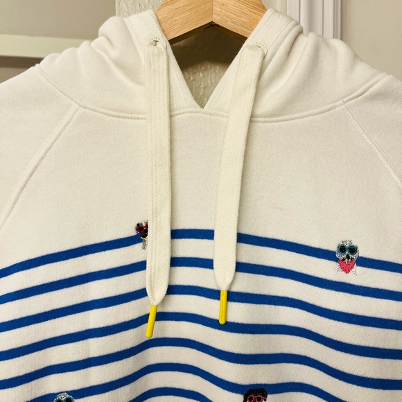 NWT Joules Rowley Embroidered Hoodie in “Blue Dogs Stripe” - Picture 6 of 16